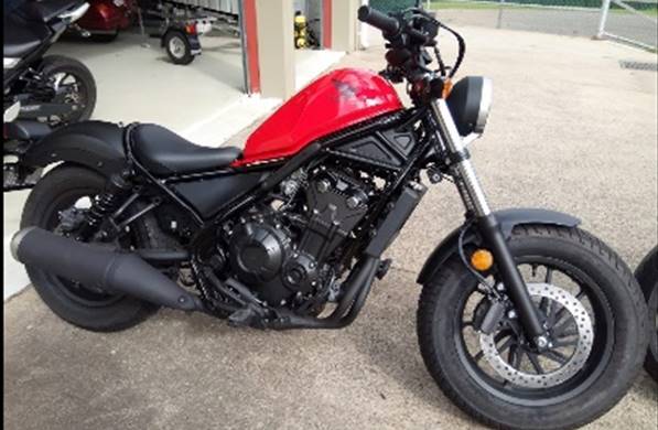 2017 Honda CMX 500 Rebel LAMS cruiser hire motorcycle