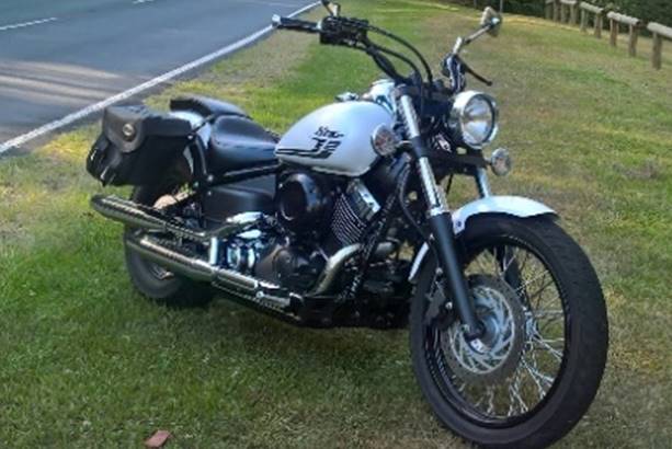 2015 Yamaha Vstar 650 Custom LAMS cruiser hire motorcycle